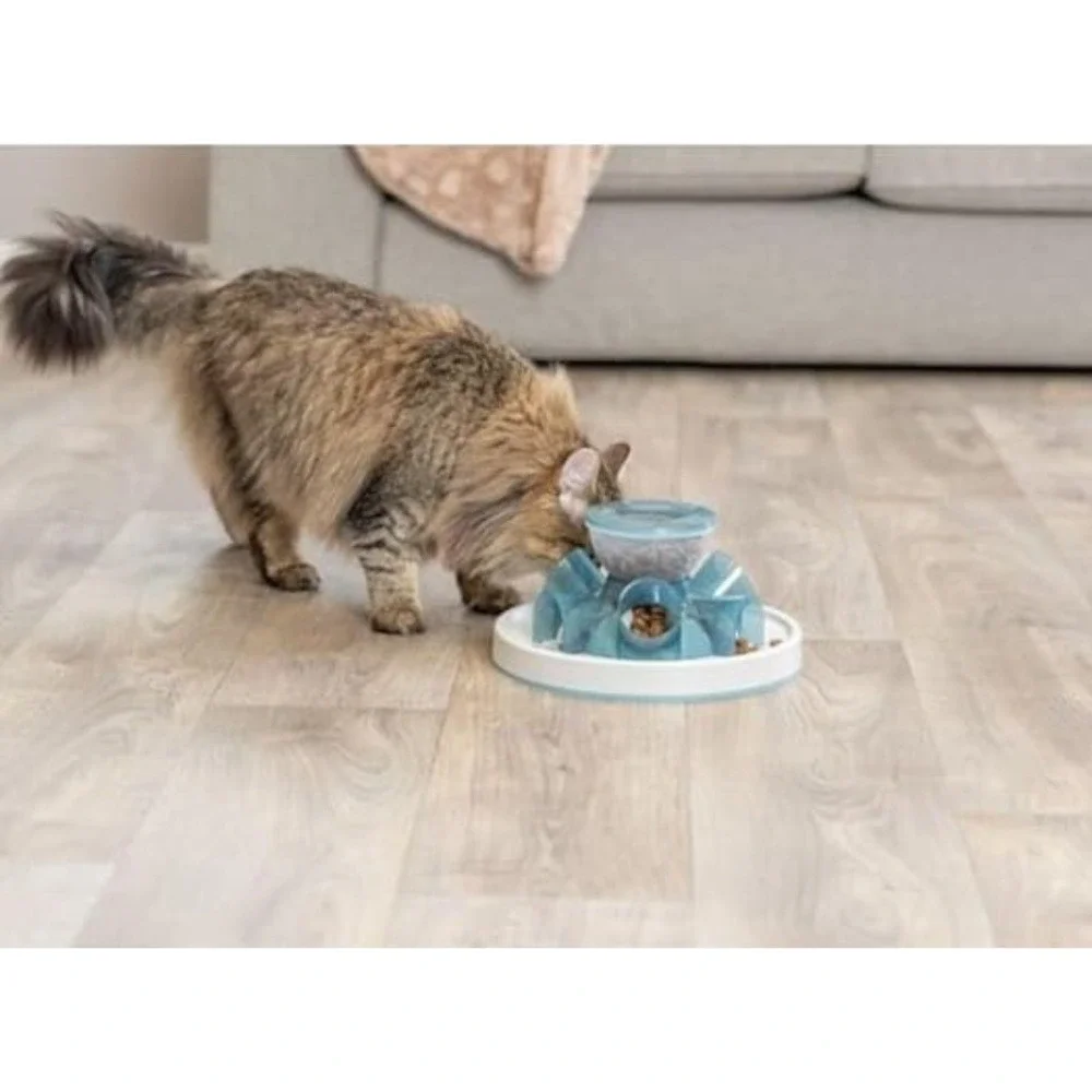 TRIXIE Tunnel Slow Feeder Interactive Cat Toy Pet Food Dispenser Treat
